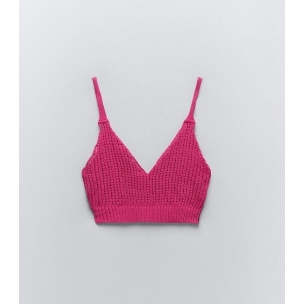 ZARA crop Knitted top - Picture 3 of 6